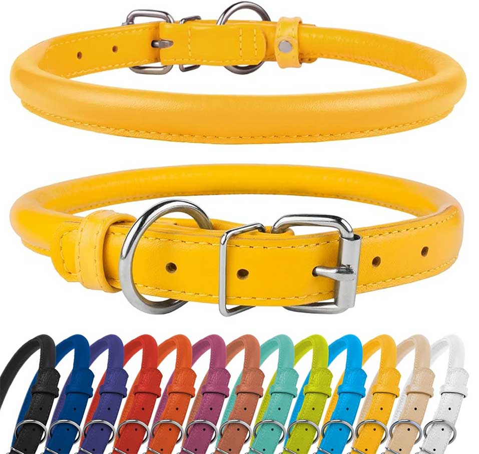ROLLED LEATHER COLLAR
